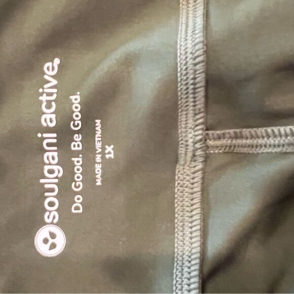 NWOT Soulgani XL Army Green Bali Beach Babe Leggings Sz 1X - Picture 5 of 7